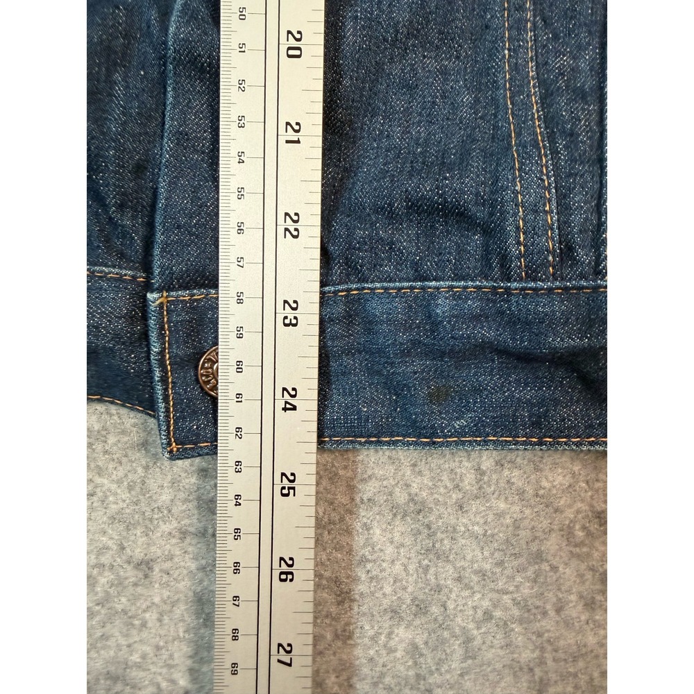 Vintage Levis 70505-0217 Orange Tab Denim Trucker Jacket Indigo Blue Size 36 - Picture 4 of 9